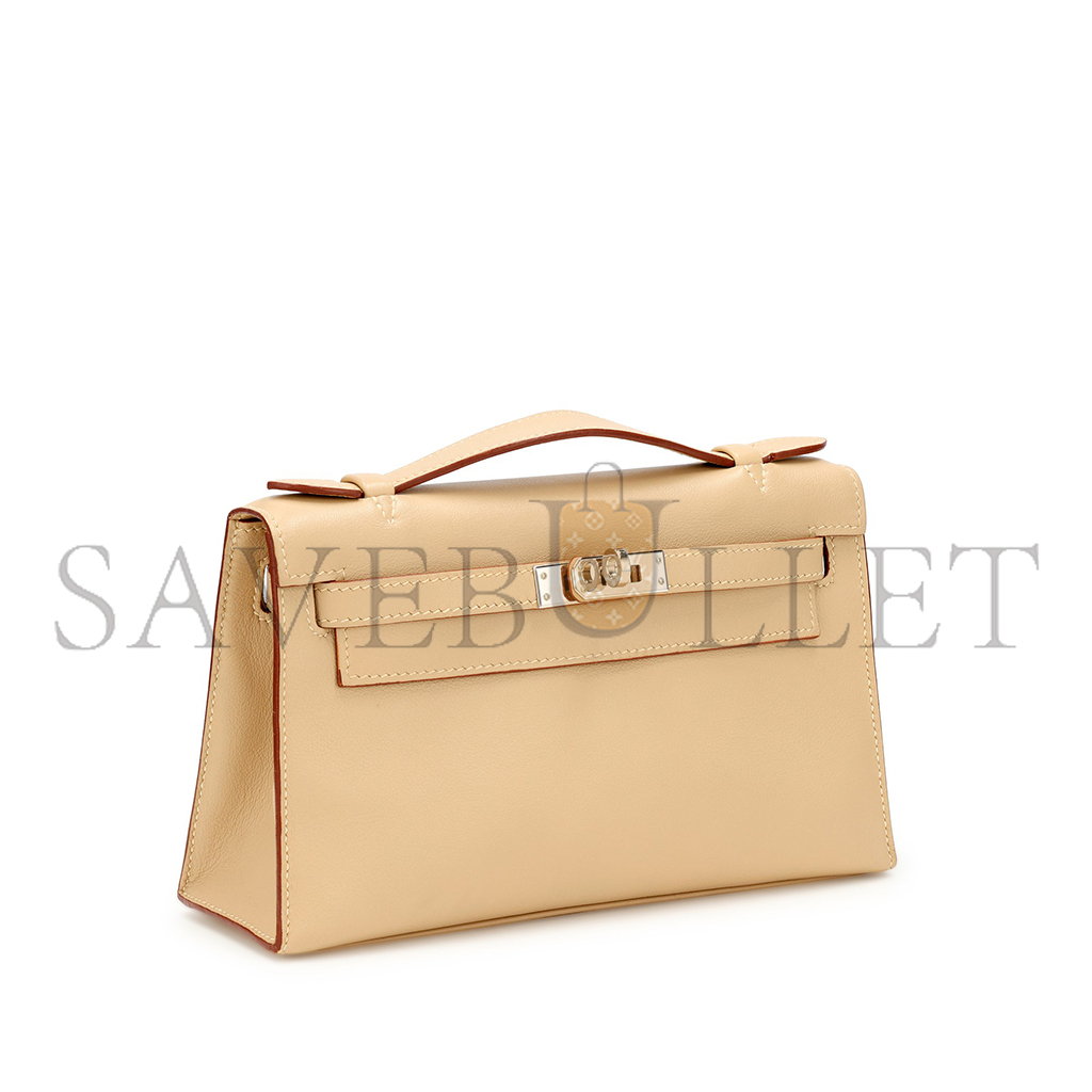 H**mes parchemin swift kelly pochette palladium hardware (22*14*7cm)
